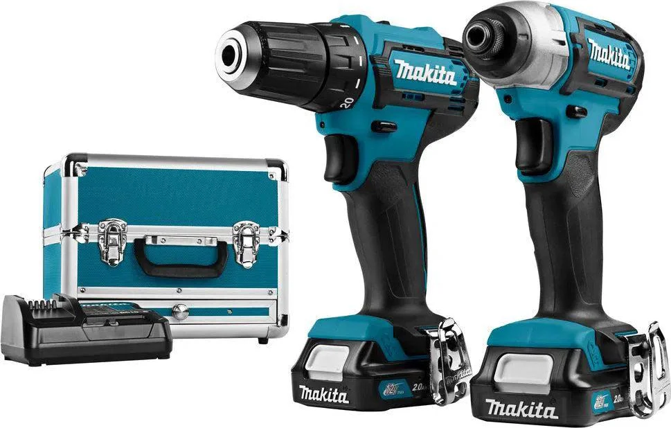Makita CLX224SAX1 Accu combiset 2-delig (DF333 + TD110) 12V Max 2.0Ah in aluminium koffer