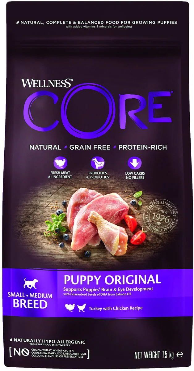 Wellness Core Hondenvoer Puppy Kalkoen - Kip 1,5 kg