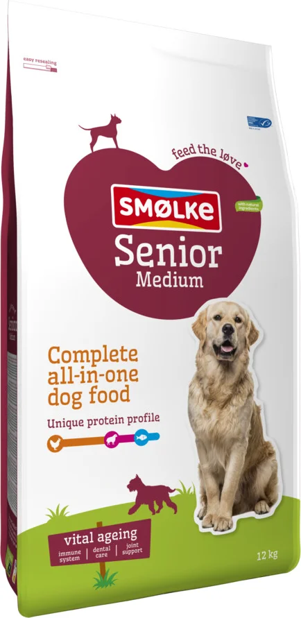 Smolke Hondenvoer Senior Medium 12 kg