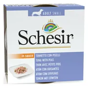 14x Schesir Hondenvoer Tonijn Erwten in Saus 85 gr