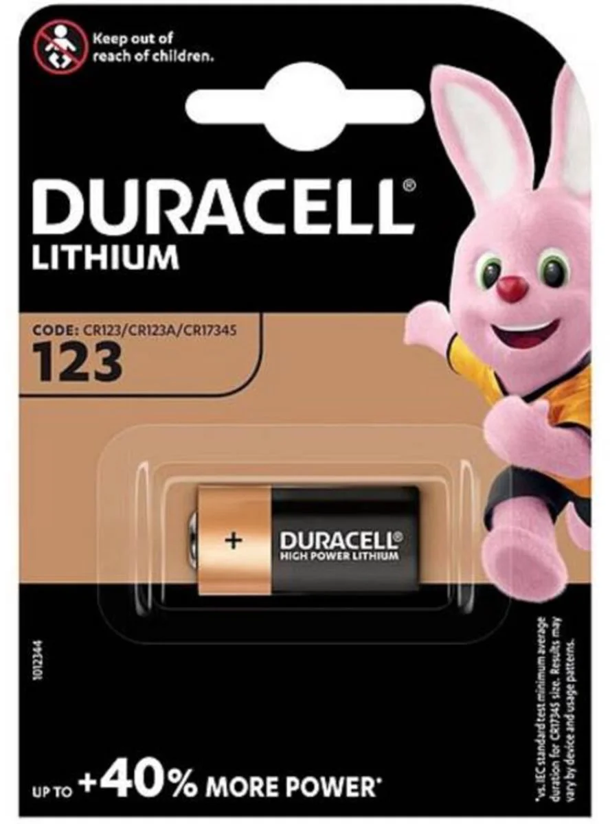 5x Duracell Ultra Foto Batterij 123