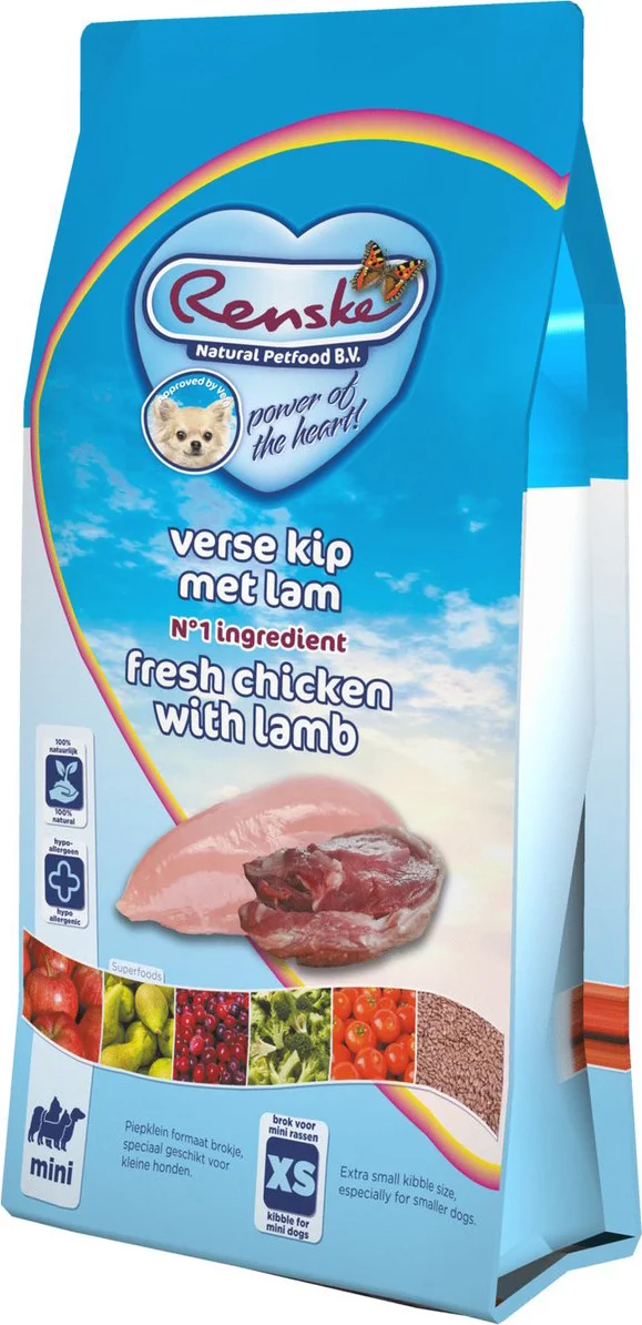 Renske Super Premium Mini Hondenvoer Kip - Lam 2 kg