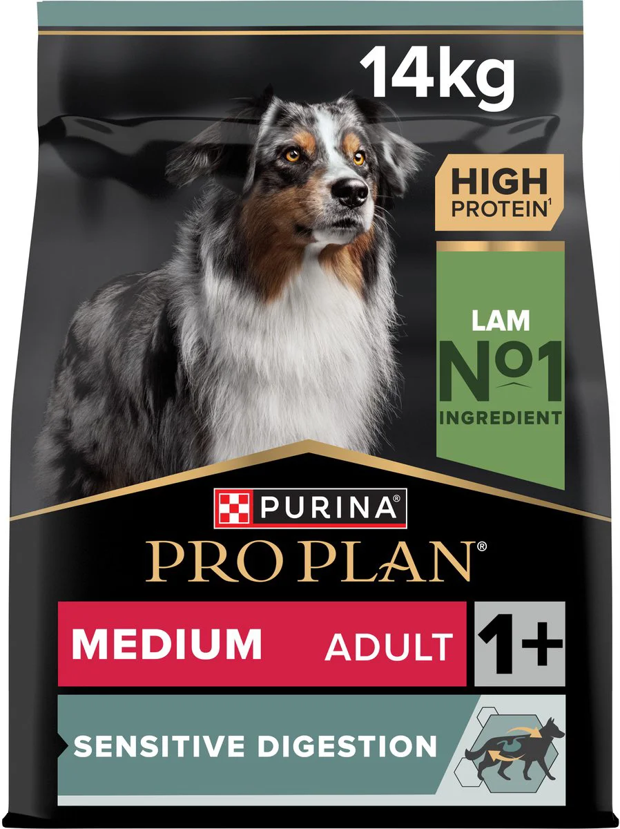 Pro Plan Hondenvoer Droog Adult Medium Sensitive Digestion Lam 14 kg