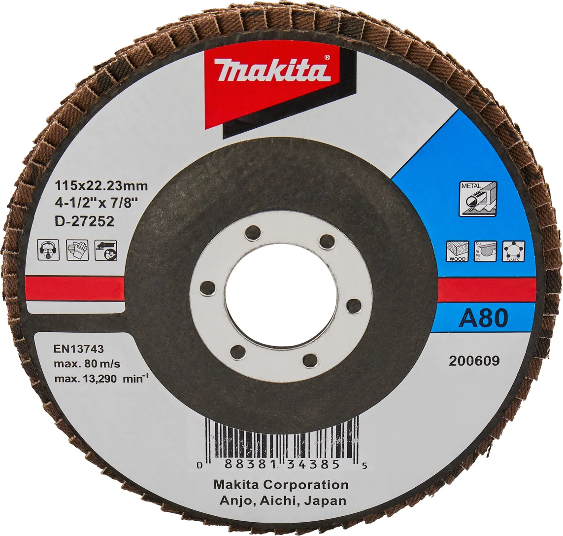 Makita D-27252 Lamellenschuurschijf A80 | 115 mm
