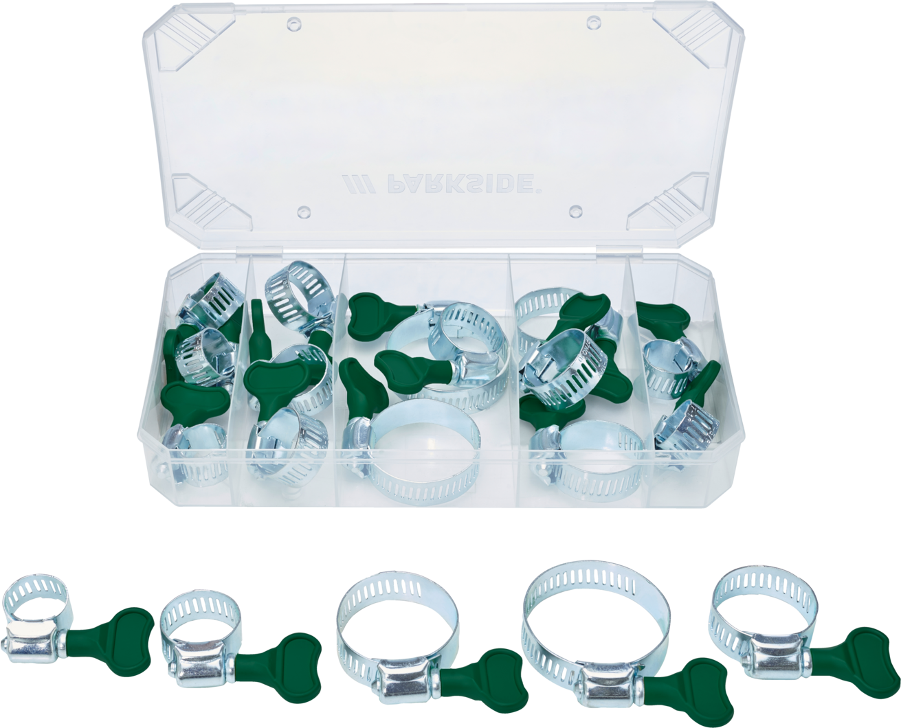 PARKSIDE IJzerwarenassortiment (slangklemmen met vleugelkop)