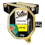 22x Sheba Finesse Kattenvoer Natvoer Mousse Kip Kuipjes 85 gr