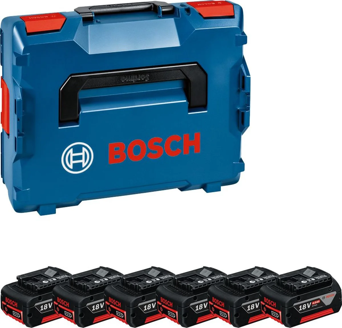 Bosch Professional Accu set 18V 4.0Ah 6-delig in L-Boxx - 1600A02A2S