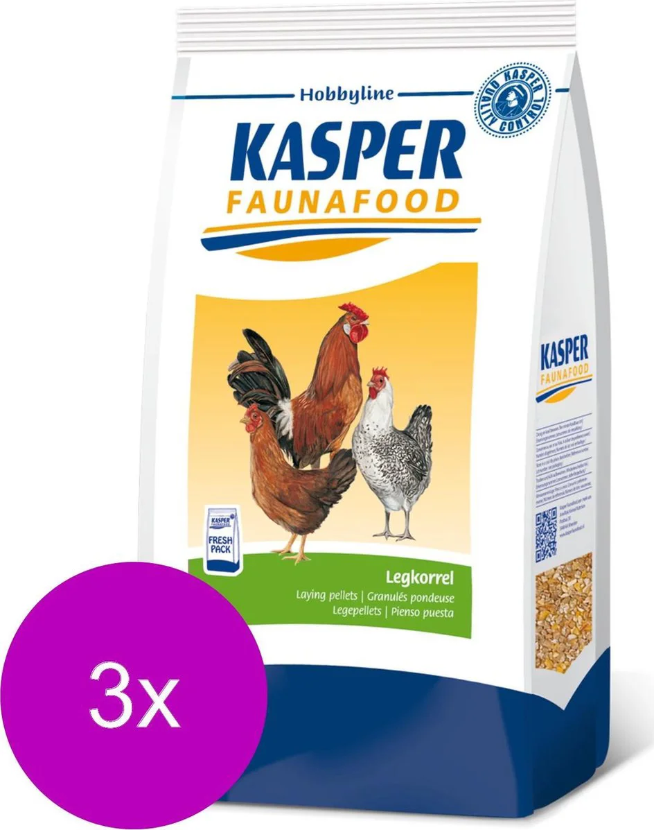 3x Kasper Faunafood Legkorrel 4 kg