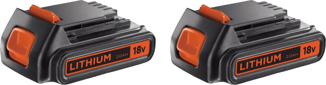 BLACK+DECKER 18V 2,0 Ah Accu 2-pack