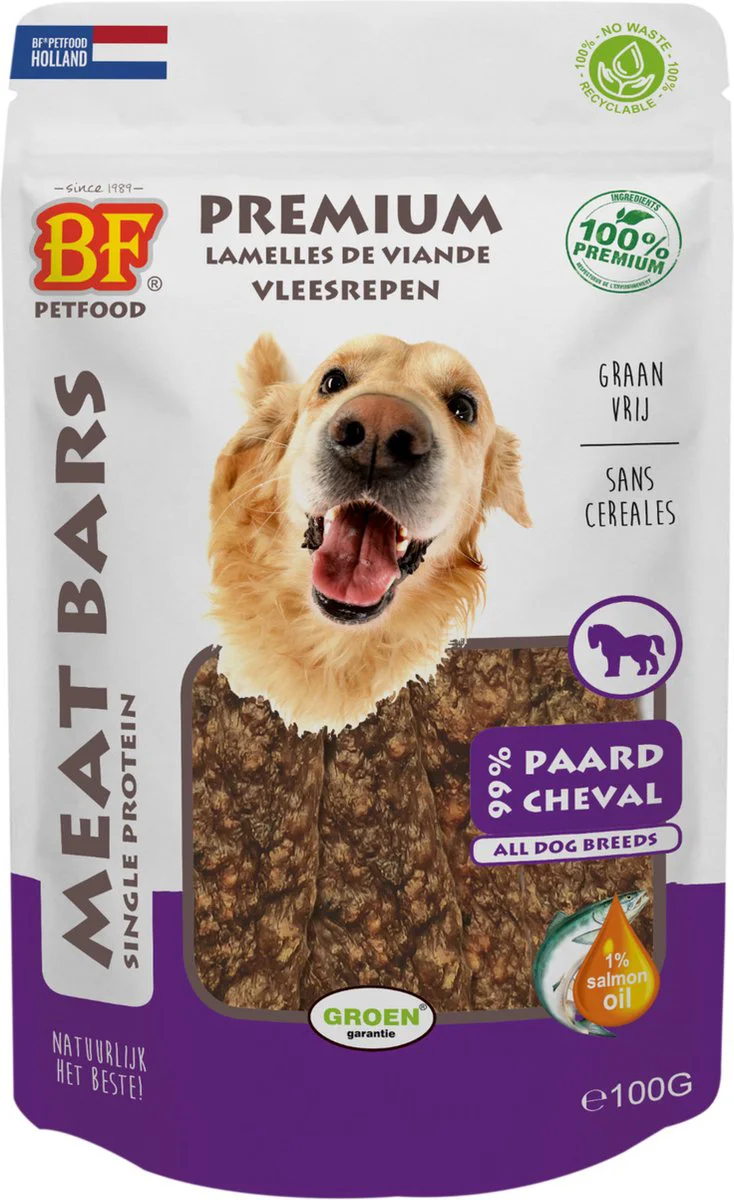 BF Petfood Meat Bars Paard 100 gr
