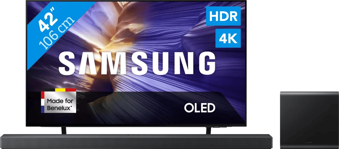 Samsung 42" OLED S90F (2025) + Samsung HW-QS700F Zwart