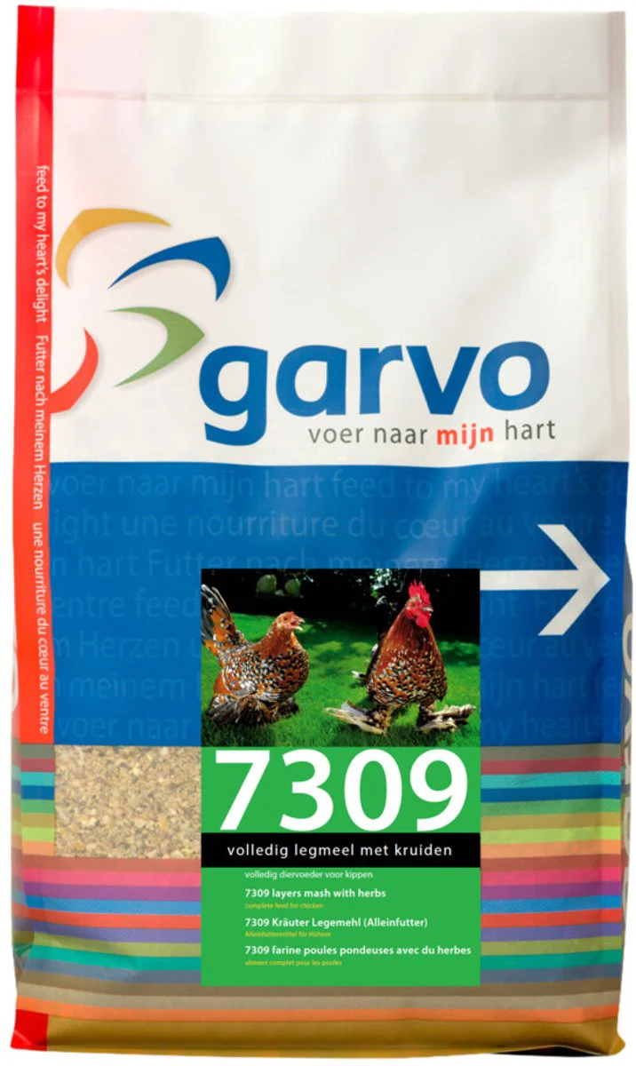 Garvo Kippenvoer Volledig Legmeel met Kruiden 4 kg
