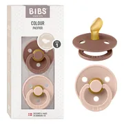 BIBS Fopspeen 0-6 Maanden Anatomic Blush/Woodchuck 2ST