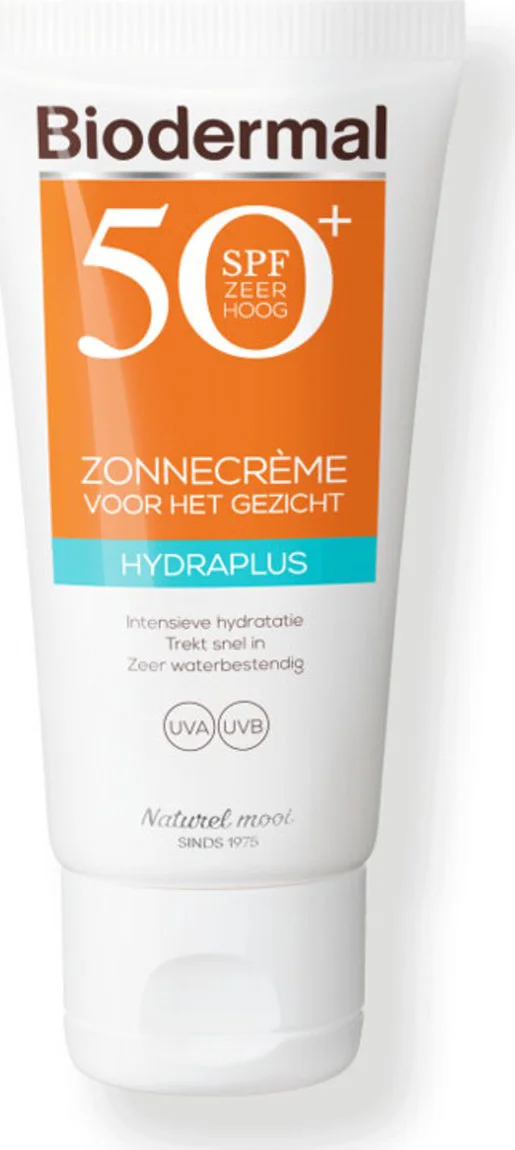 3x Biodermal Zonnecrème Gezicht Hydraplus SPF50+ 50 ml
