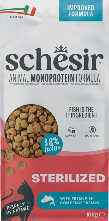 Schesir Monoproteïne Promo Kattenvoer Droog Sterilized Vis 10 kg