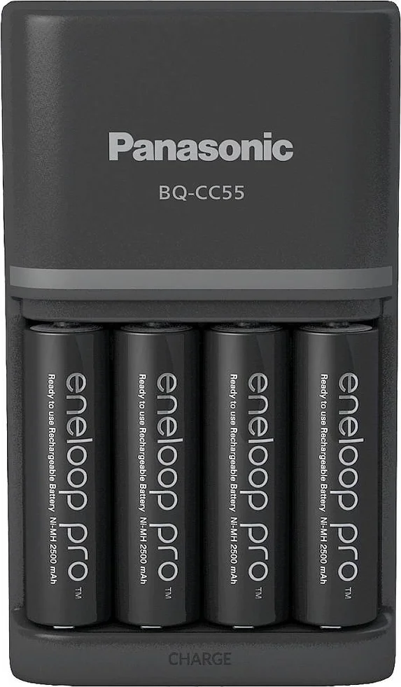 Panasonic Eneloop Smart & Quick Lader BQ-CC55 + 1x4 AA 2500mAh
