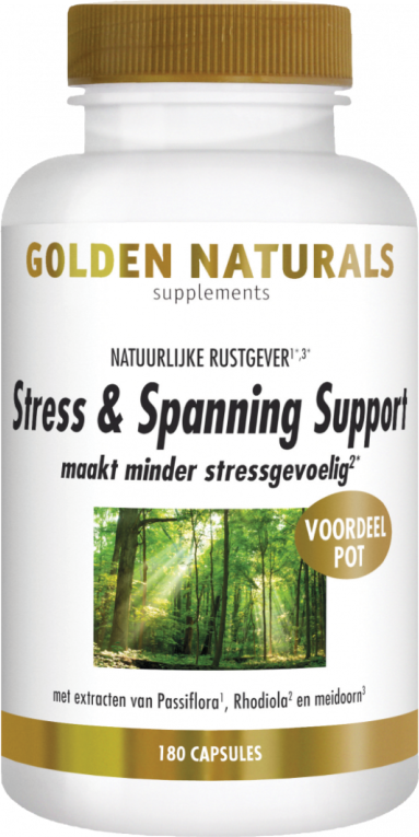 Golden Naturals Stress & Spanning Support 180 vegacapsules