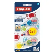Tipp-Ex correctieroller Mini Pocket Mouse Fashion, blister 2 + 1 gratis