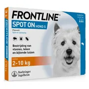 Frontline Spot On Anti Vlooien en Teken Druppels Hond S 2 tot 10 kg 3 pipetten