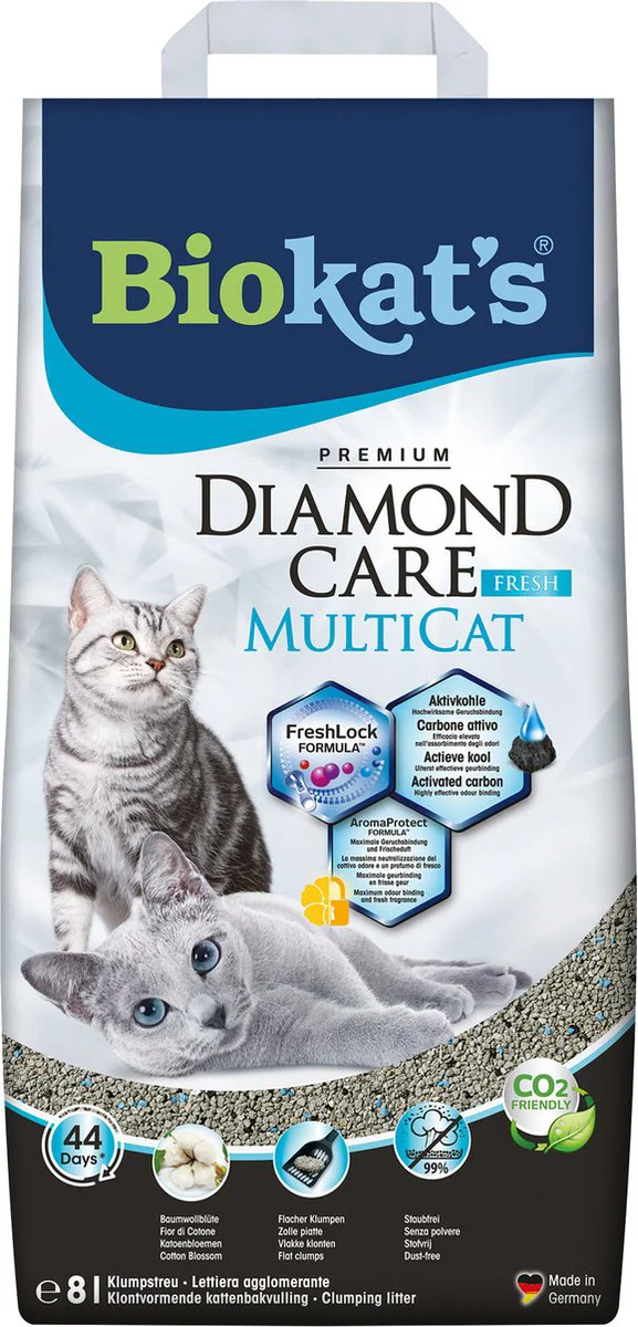 Biokat's Kattenbakvulling Diamond Care MultiCat Fresh 8 liter