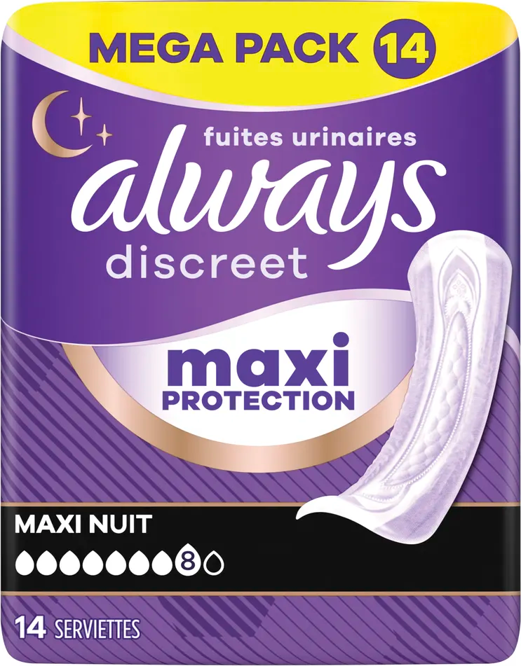Always Discreet Ultimate Night Incontinentieverband 14ST
