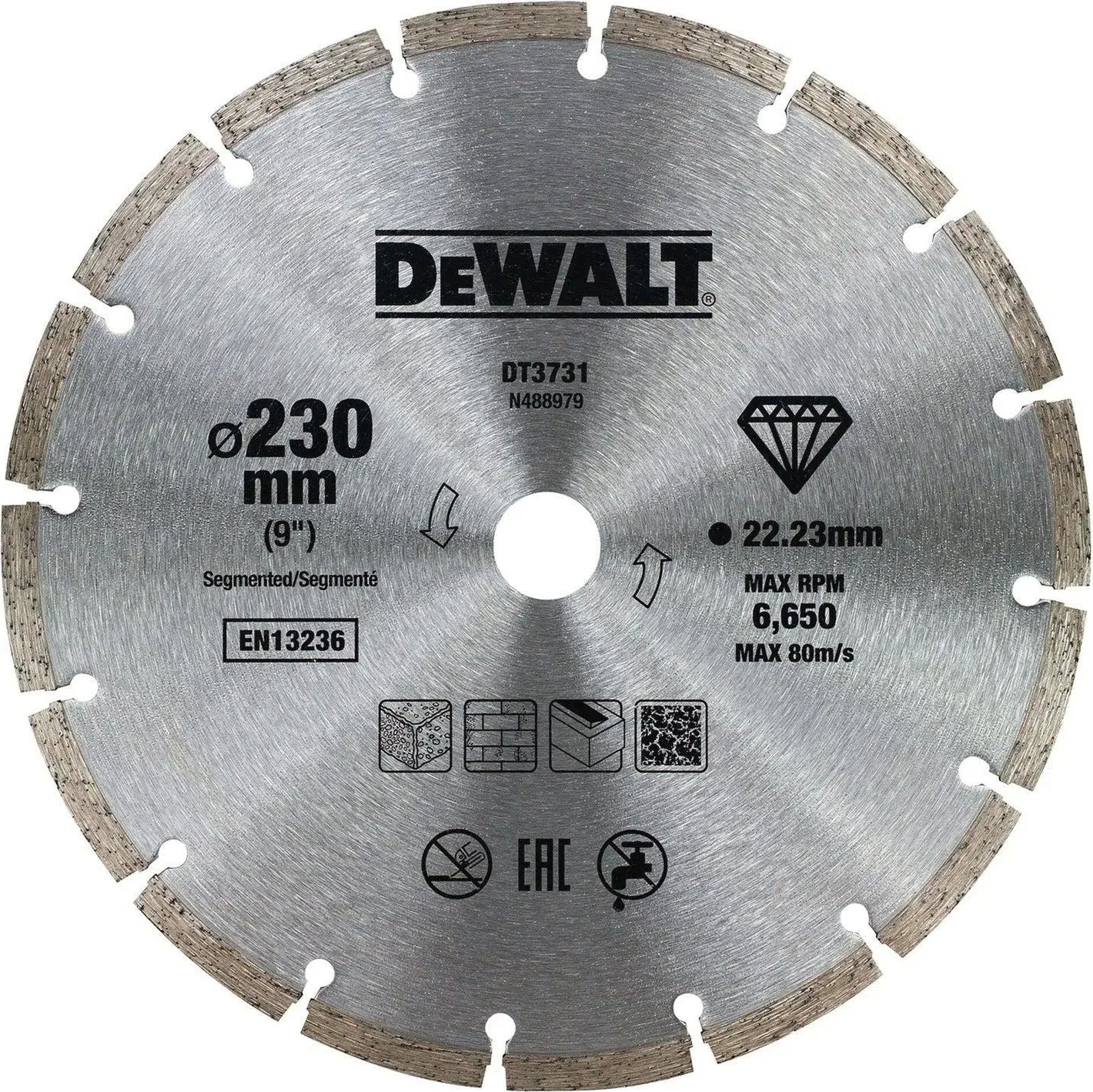DeWALT DT3731 Diamantschijf Gesegmenteerd 230x22,23mm