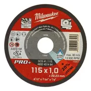 Milwaukee Dunne metaaldoorslijpschijven PRO+ SCS 41/115 x 1 x 22 mm 4932451484