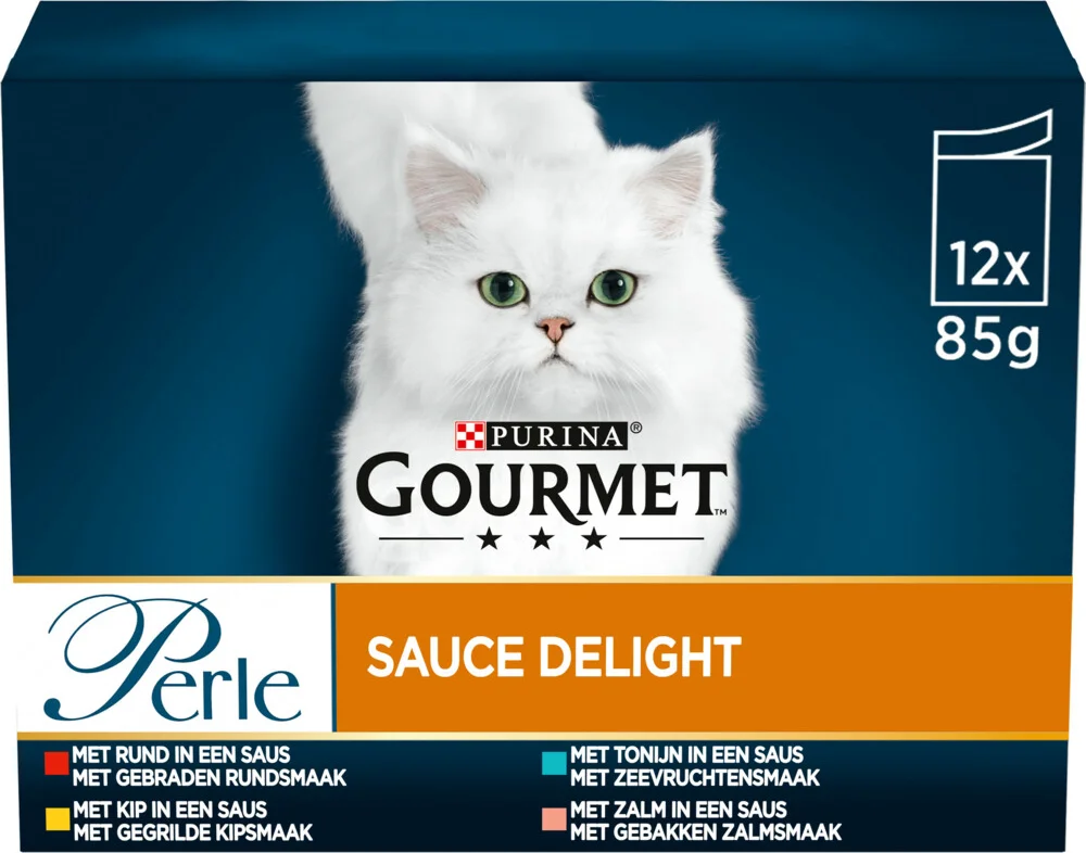 Gourmet Perle Kattenvoer Nat Sauce Delight Vlees - Vis 12 x 85 gr