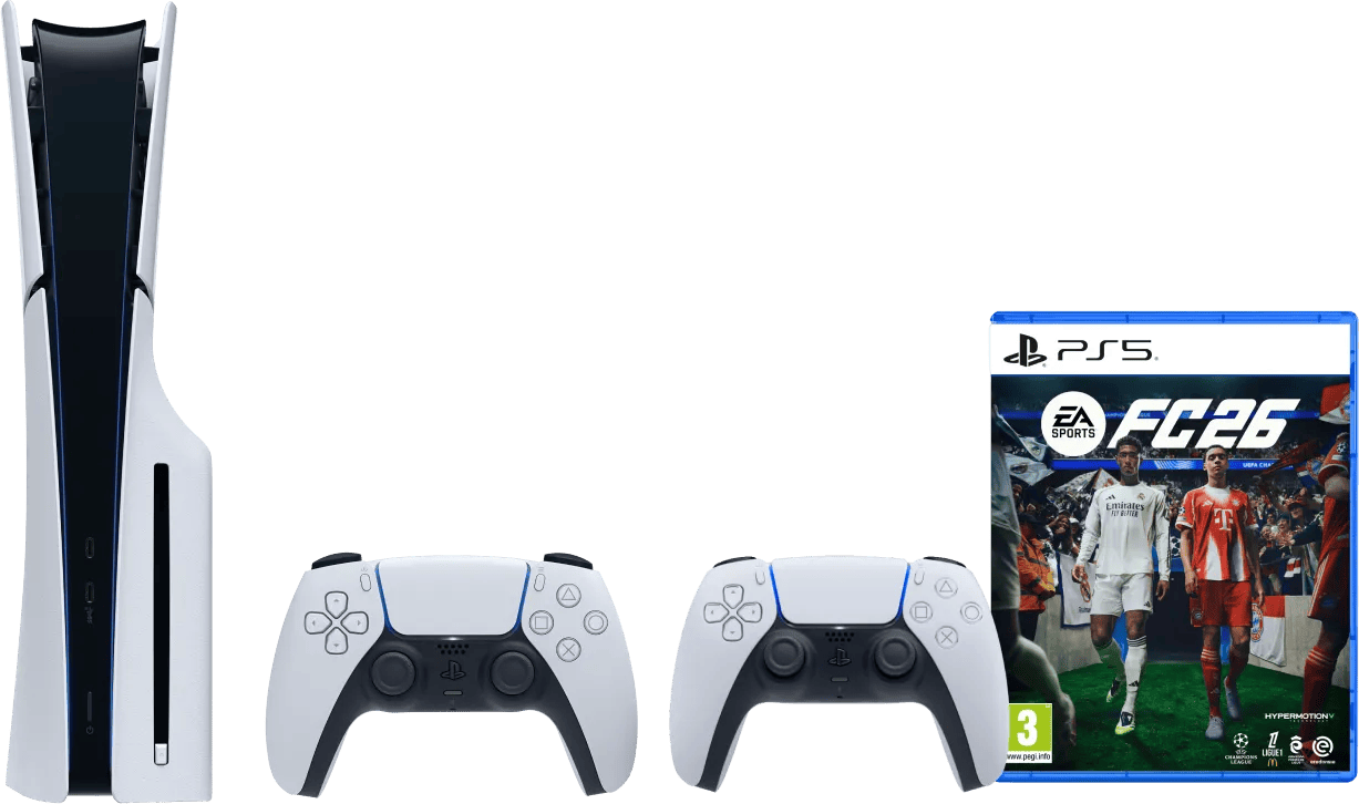 Sony PlayStation 5 Slim Disc Edition + FC 26 + Extra Controller Wit