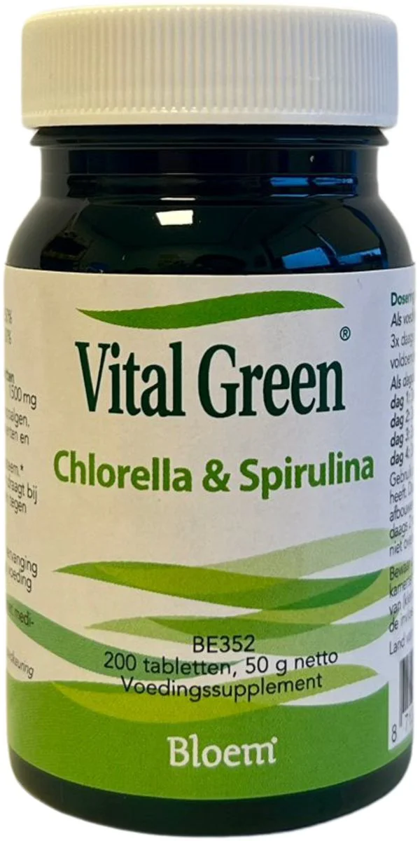 Bloem Vital Green Chlorella & Spirulina Tabletten 200TB