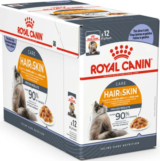 48x Royal Canin Hair & Skin Care Jelly Kattenvoer Nat 85 gr