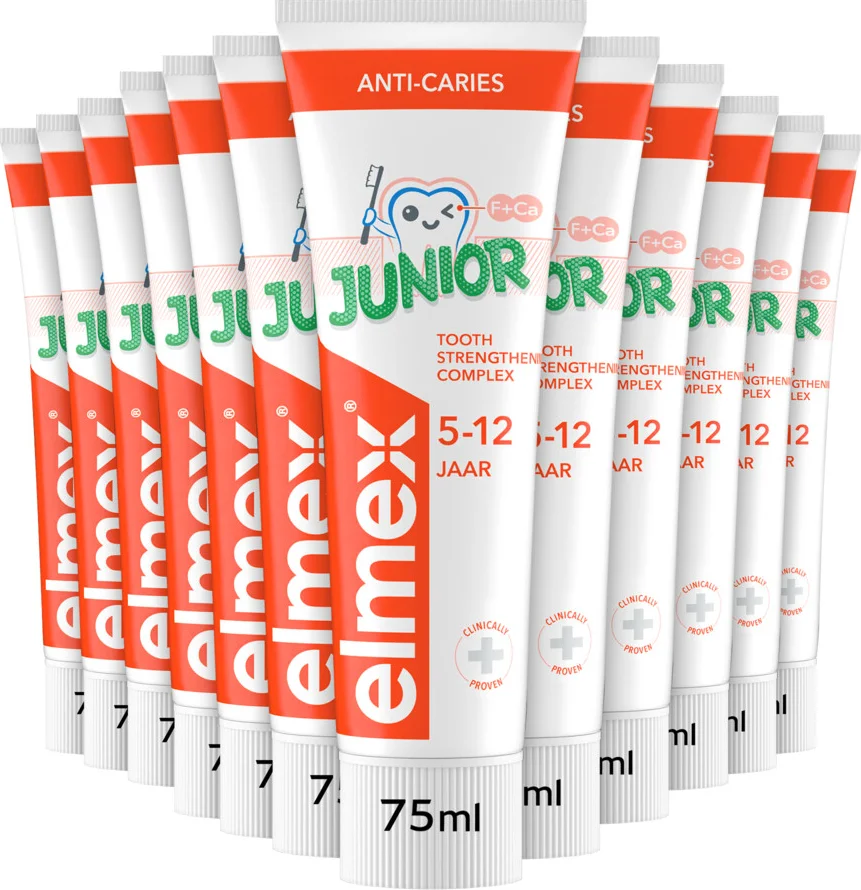 12x Elmex Gel-Tandpasta Junior (5-12 Jaar) 75 ml