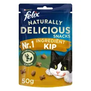 8x Felix Kattensnack Naturally Delicious Kip 50 gr