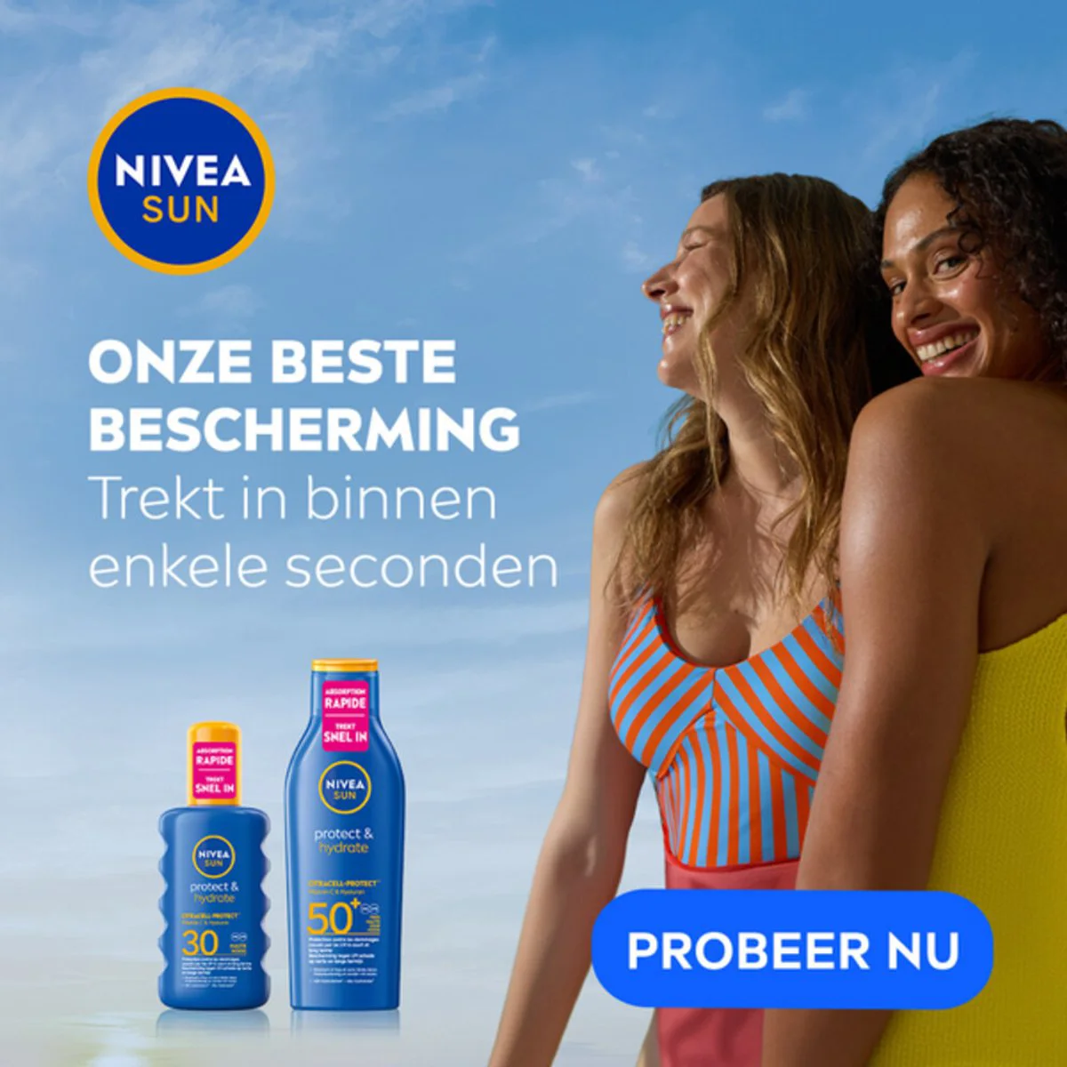 2x NIVEA Sun Protect & Hydrate Zonnebrand SPF 20 200 ml