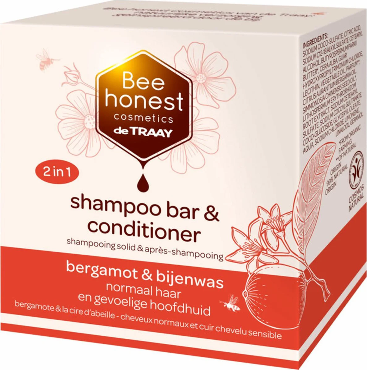 Bee Honest Shampoo Bar & Conditioner - Bergamot & Bijenwas 80GR