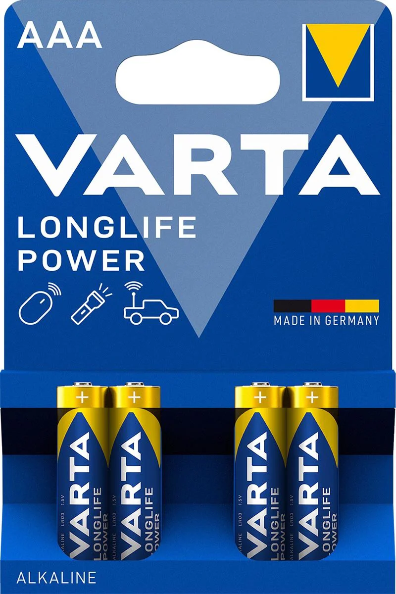 Varta Longlife Power Alkaline Batterijen AAA 4 stuks