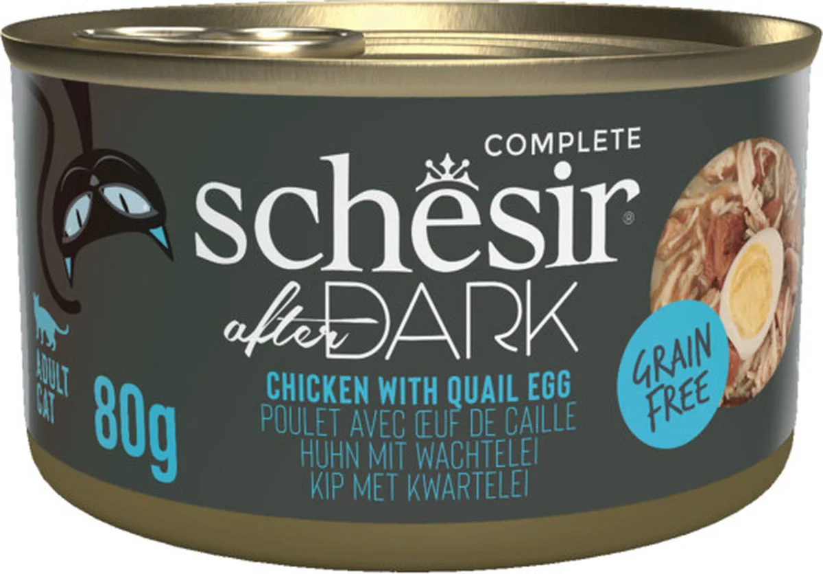 12x Schesir After Dark Bouillon Kip & Kwartelei 80 gr