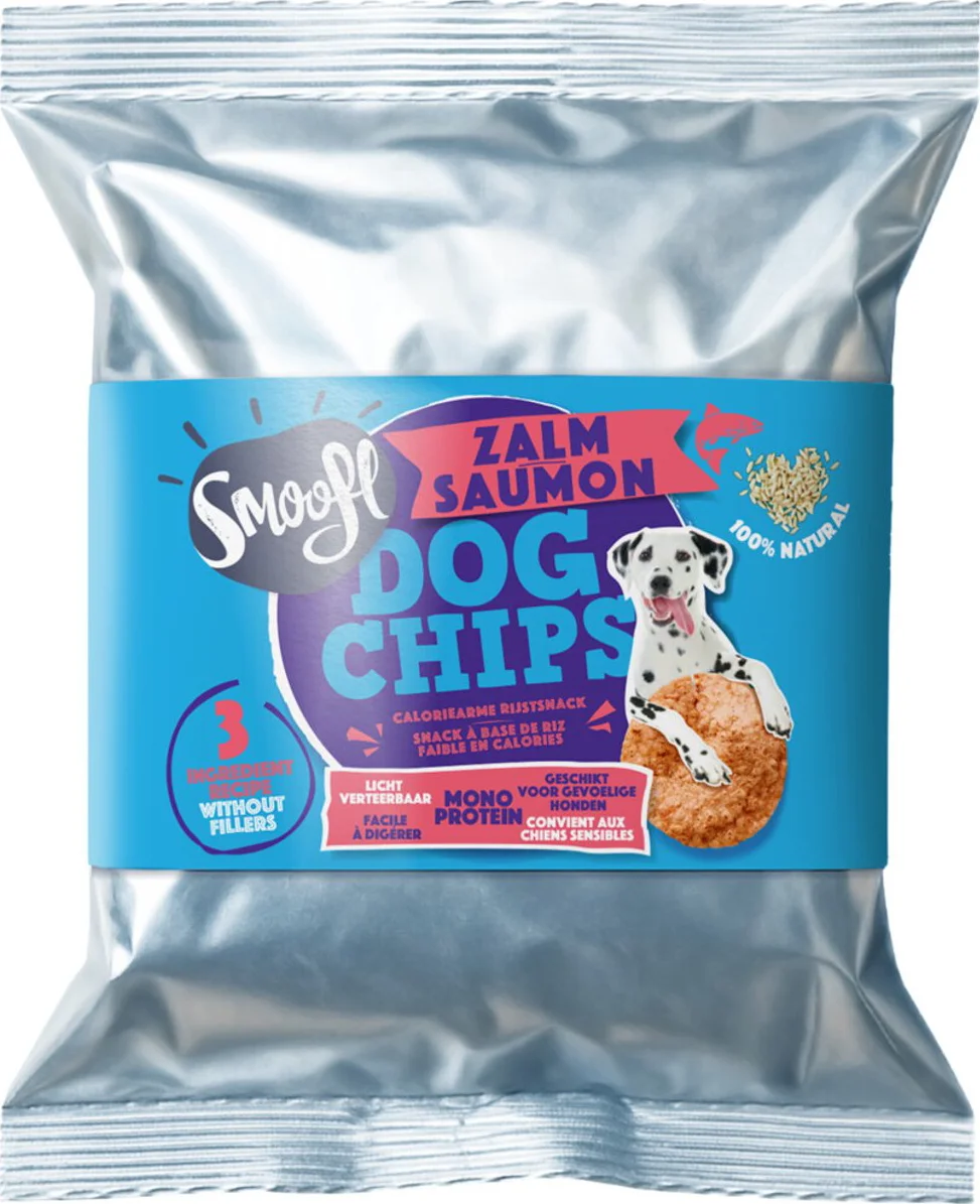 Smoofl Hondensnack Dog Chips Zalm 50 gr