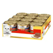 24x Gourmet Gold Kattenvoer Nat Mousse Rund 85 gr