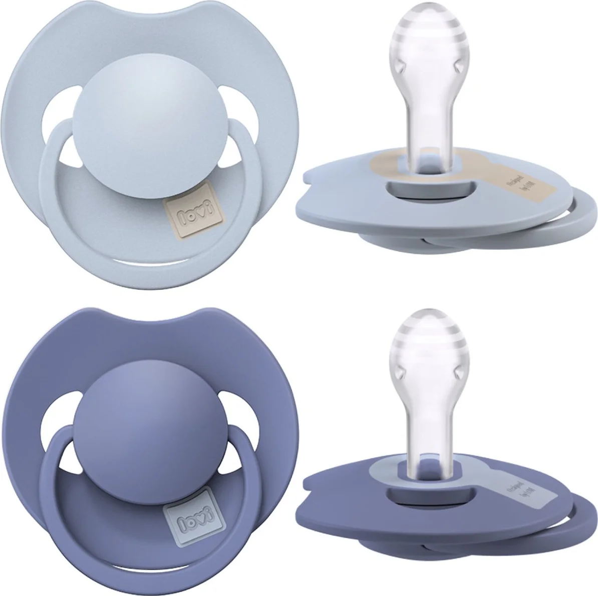 Difrax LOVI Prime Pacifier 6-18 Months - Blue 2ST