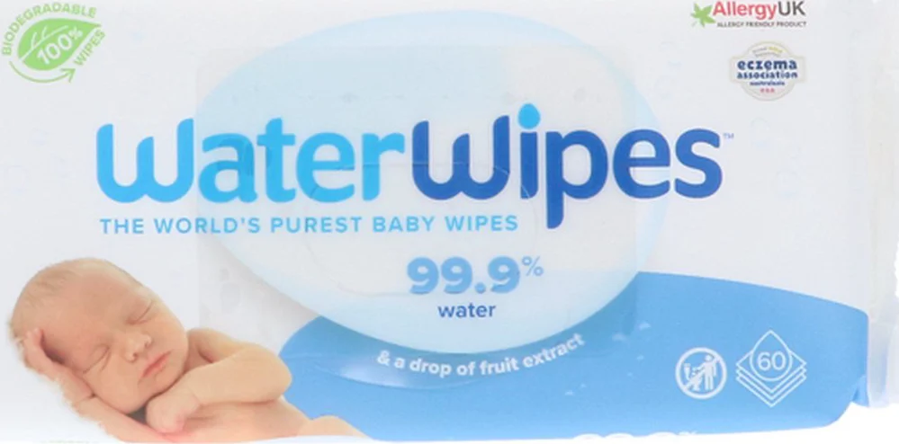 WaterWipes Sensitive Newborn Bio Baby Wipes 60s (WAT04)