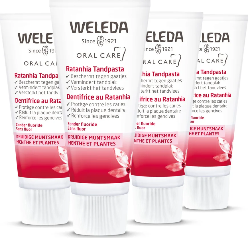 4x WELEDA Tandpasta Ratanhia 75 ml