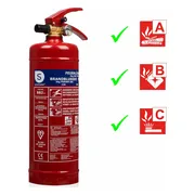 Smartwares 10.014.68 - Brandblusser Poeder 2kg - Incl ophangbeugel - Brandklasse ABC - BSI Gecertificeerd