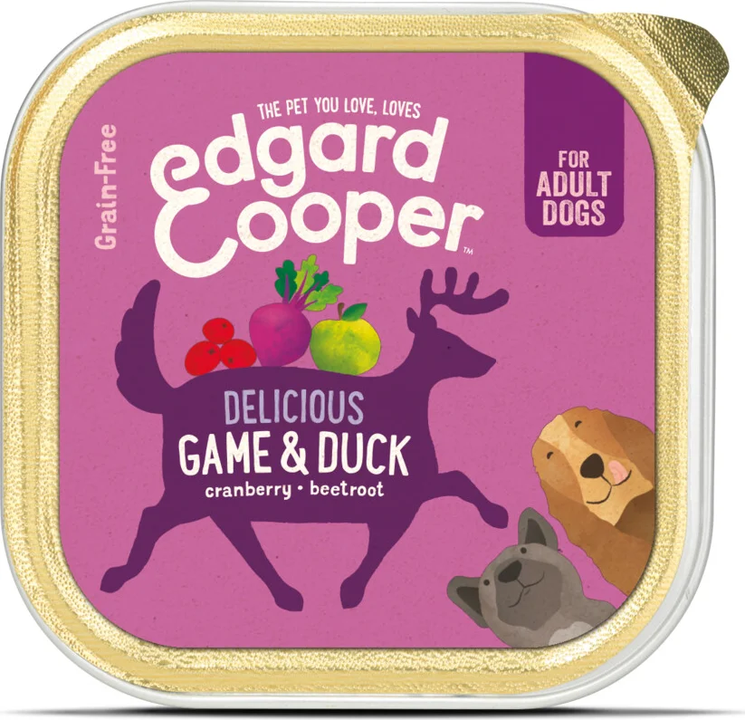 Edgard & Cooper Kuipje Vers Vlees Hondenvoer Wild - Eend 300 gr