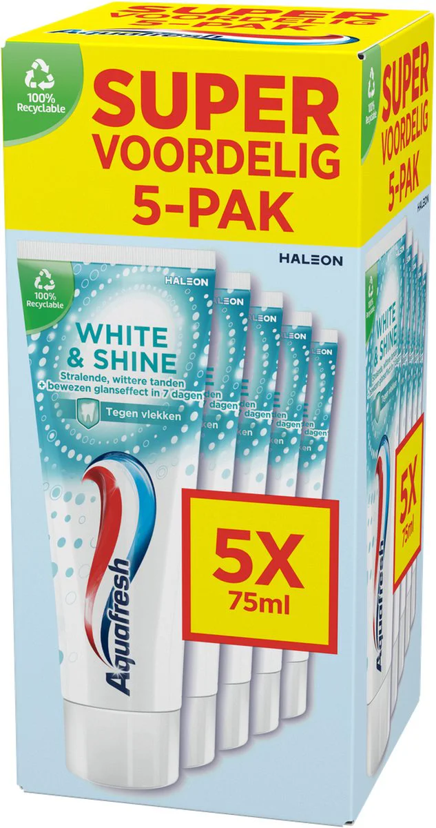 Aquafresh White & Shine Tandpasta 5-Pack 5ST