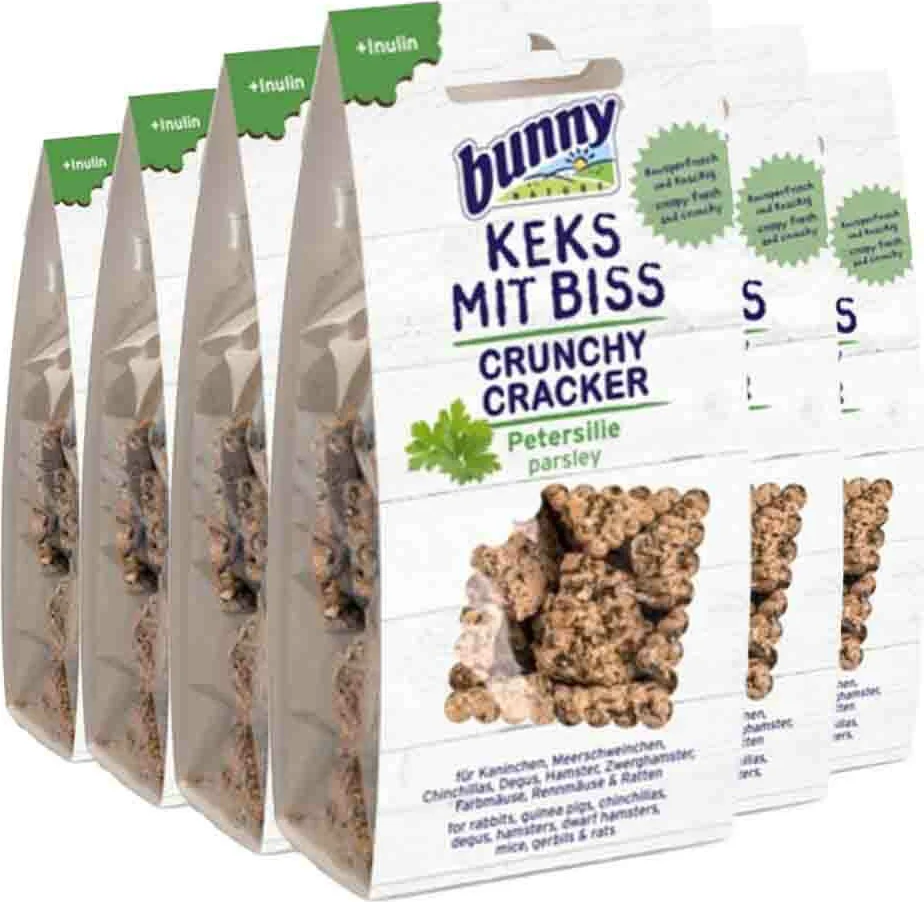 6x Bunny Nature Crunchy Cracker Peterselie 50 gr