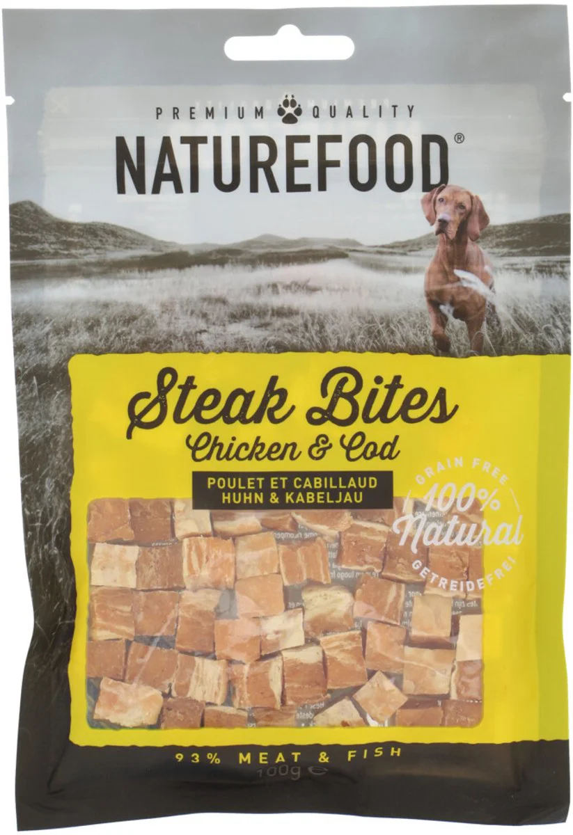 Rosewood Naturefood Steak Bites Kip & Koolvis 100 gr