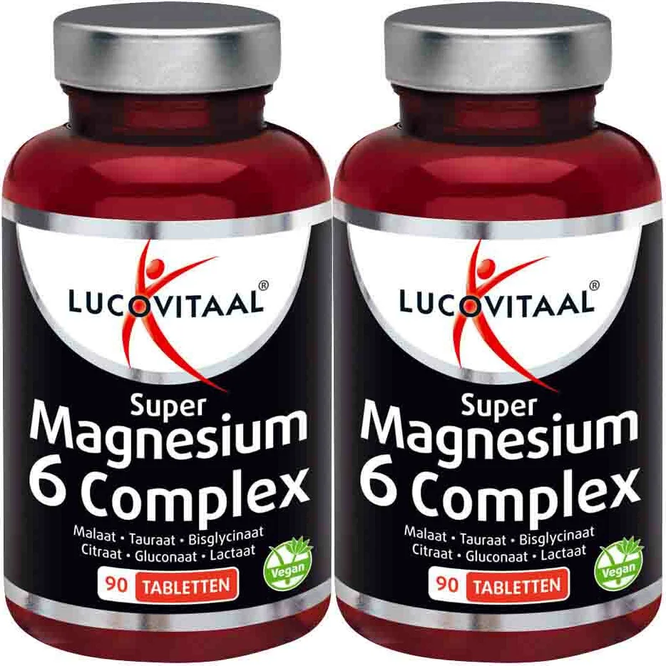 2x Lucovitaal Magnesium Super 6 Complex 90 tabletten