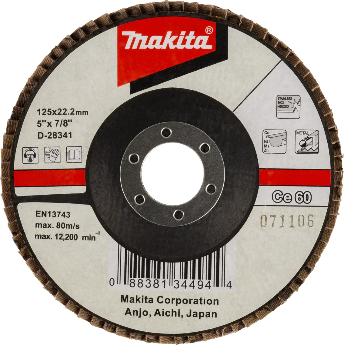Makita D-28341 Lamellenschuurschijf Ce60 | 125mm
