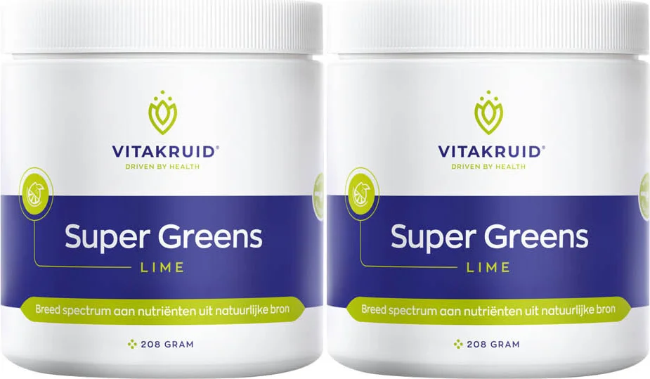 2x Vitakruid Super Greens Lime 208 gr